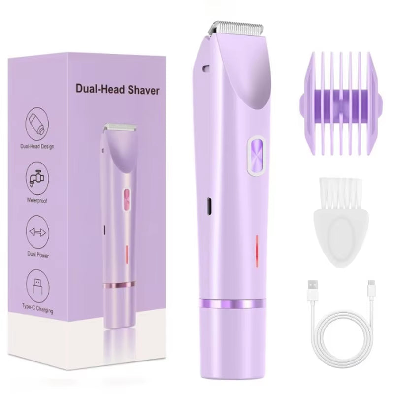 Woman Double Head Electric Shaver Dual Purpose Female Razor Body Epilator Leg Underarm Bikini Electric Hair Remover Trimmer