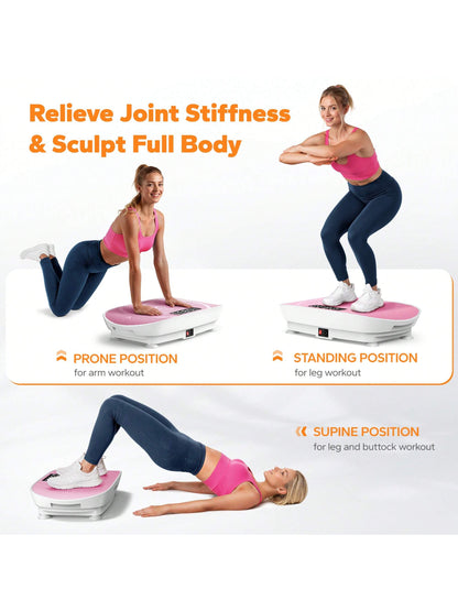 MERACH Vibration Plate Exercise Machine, Vibration Plate with Real-Time Calorie Tracking on LED Display, Vibrating Plate Exercise Machine for Women Men, Workout Equipment for Home