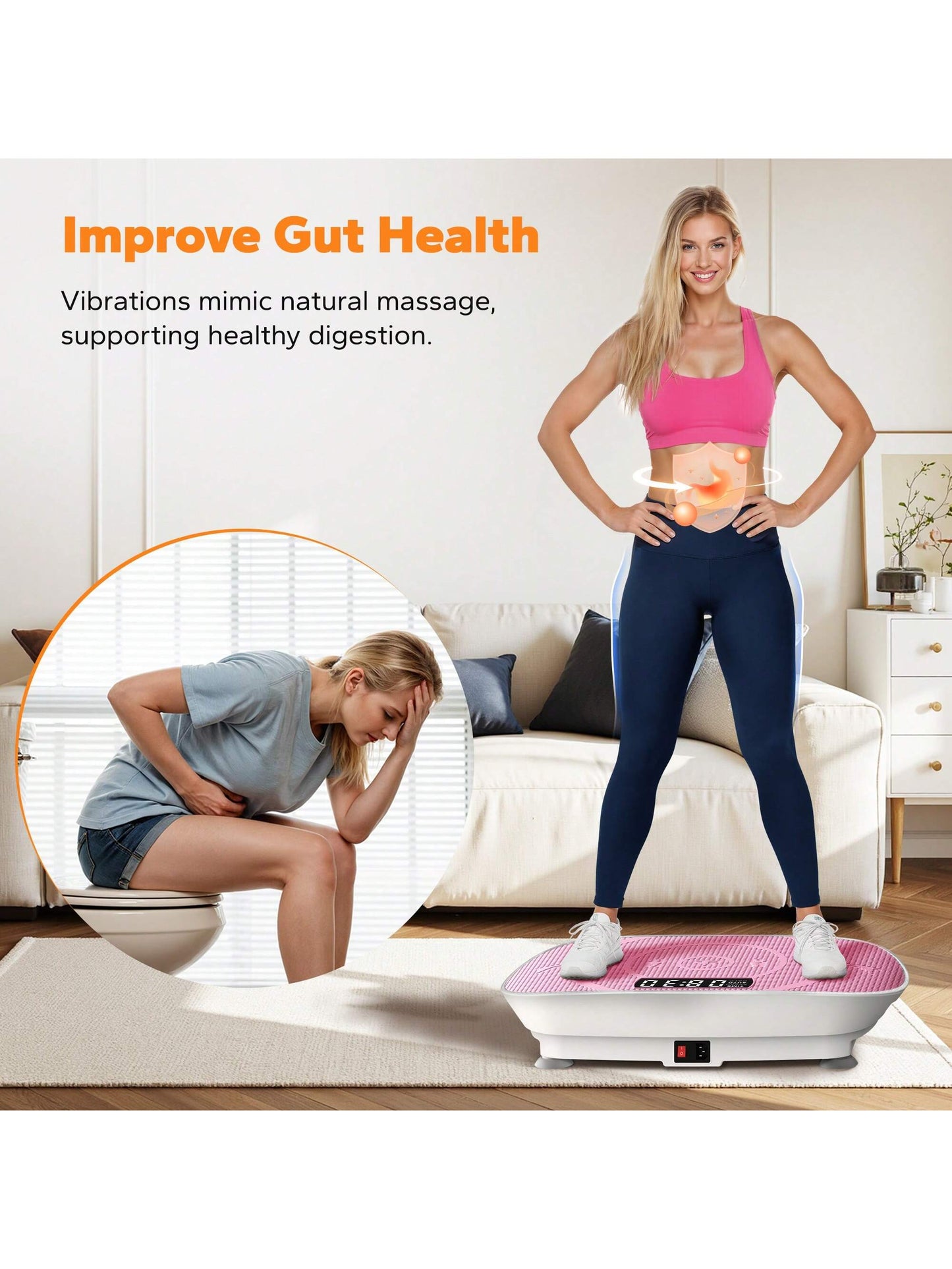 MERACH Vibration Plate Exercise Machine, Vibration Plate with Real-Time Calorie Tracking on LED Display, Vibrating Plate Exercise Machine for Women Men, Workout Equipment for Home