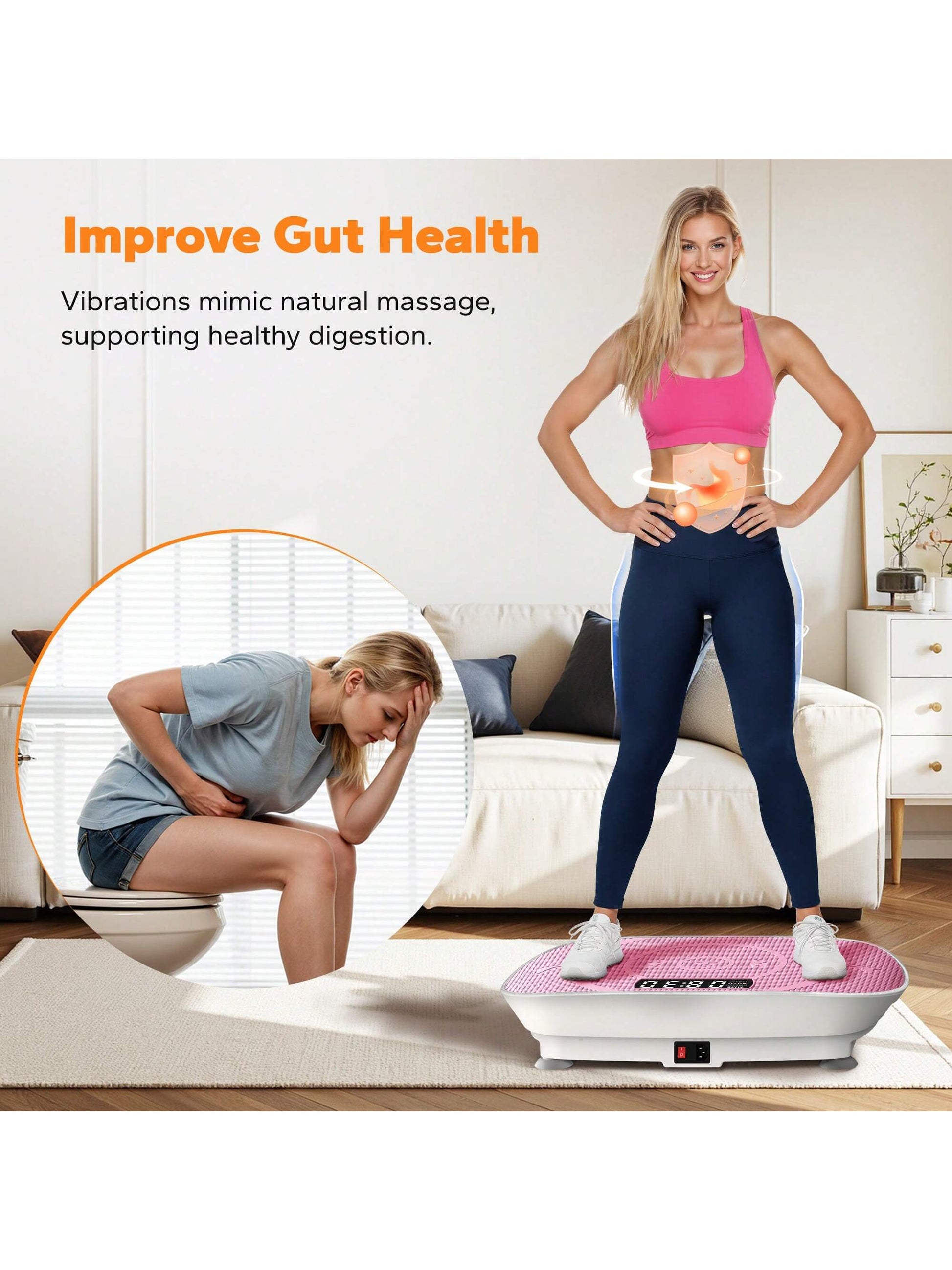MERACH Vibration Plate Exercise Machine, Vibration Plate with Real-Time Calorie Tracking on LED Display, Vibrating Plate Exercise Machine for Women Men, Workout Equipment for Home