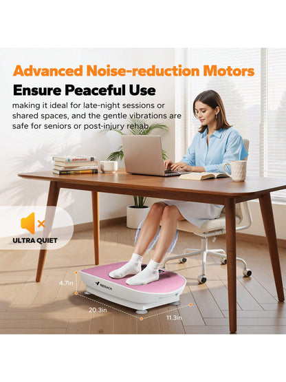 MERACH Vibration Plate Exercise Machine, Vibration Plate with Real-Time Calorie Tracking on LED Display, Vibrating Plate Exercise Machine for Women Men, Workout Equipment for Home