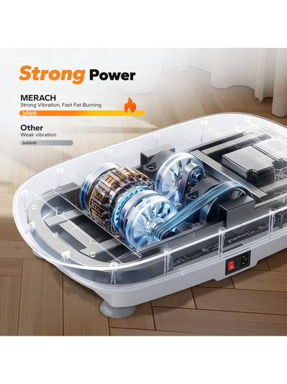 MERACH Vibration Plate Exercise Machine, Vibration Plate with Real-Time Calorie Tracking on LED Display, Vibrating Plate Exercise Machine for Women Men, Workout Equipment for Home