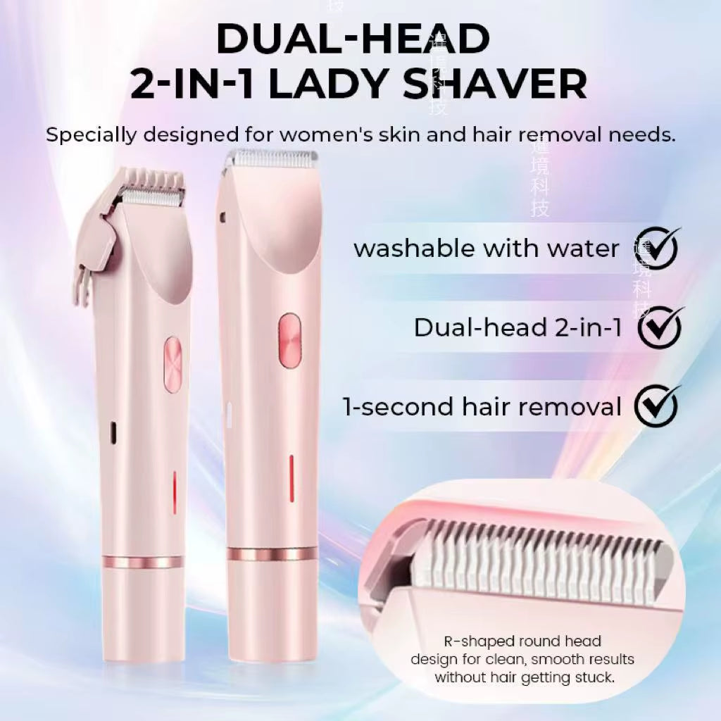 Woman Double Head Electric Shaver Dual Purpose Female Razor Body Epilator Leg Underarm Bikini Electric Hair Remover Trimmer