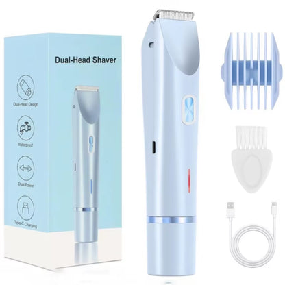 Woman Double Head Electric Shaver Dual Purpose Female Razor Body Epilator Leg Underarm Bikini Electric Hair Remover Trimmer